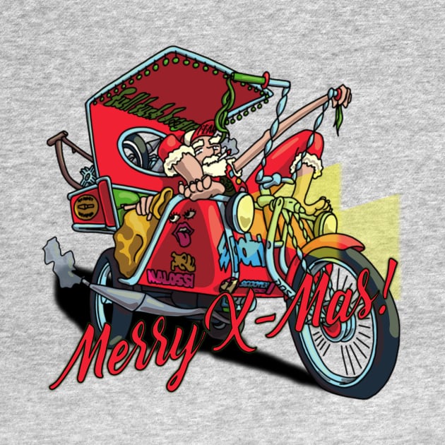 Moped Santa by FullTuckBoogie